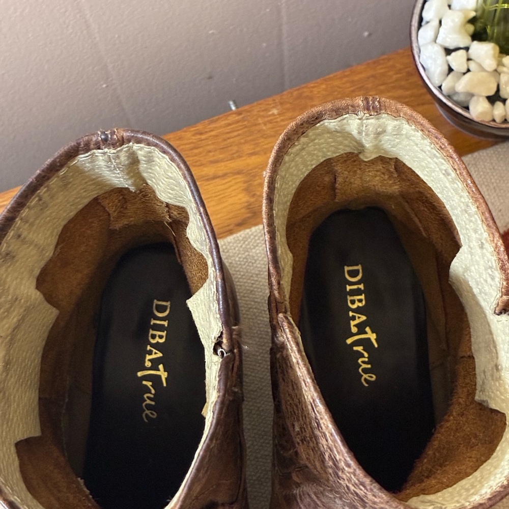 Distressed Brown Ankle Booties - Picture 6 of 8